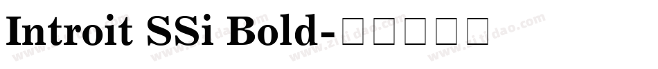 Introit SSi Bold字体转换